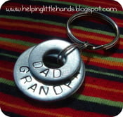 Image of Custom Stamped Double Washer Key Chain