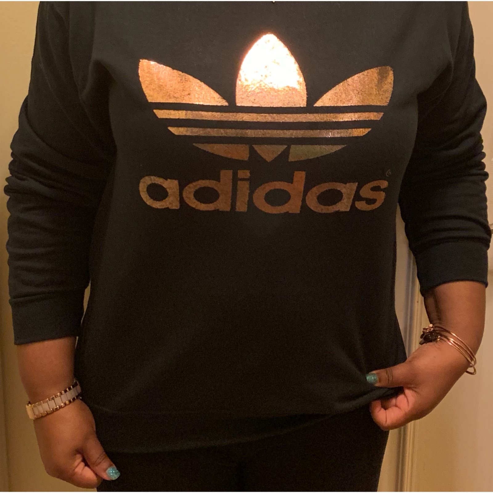 rose gold adidas sweatshirt