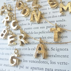 Image of Iniciales en plata bañada en oro