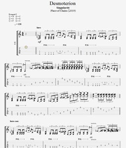 Image of Singularity Guitar & Bass Tablature