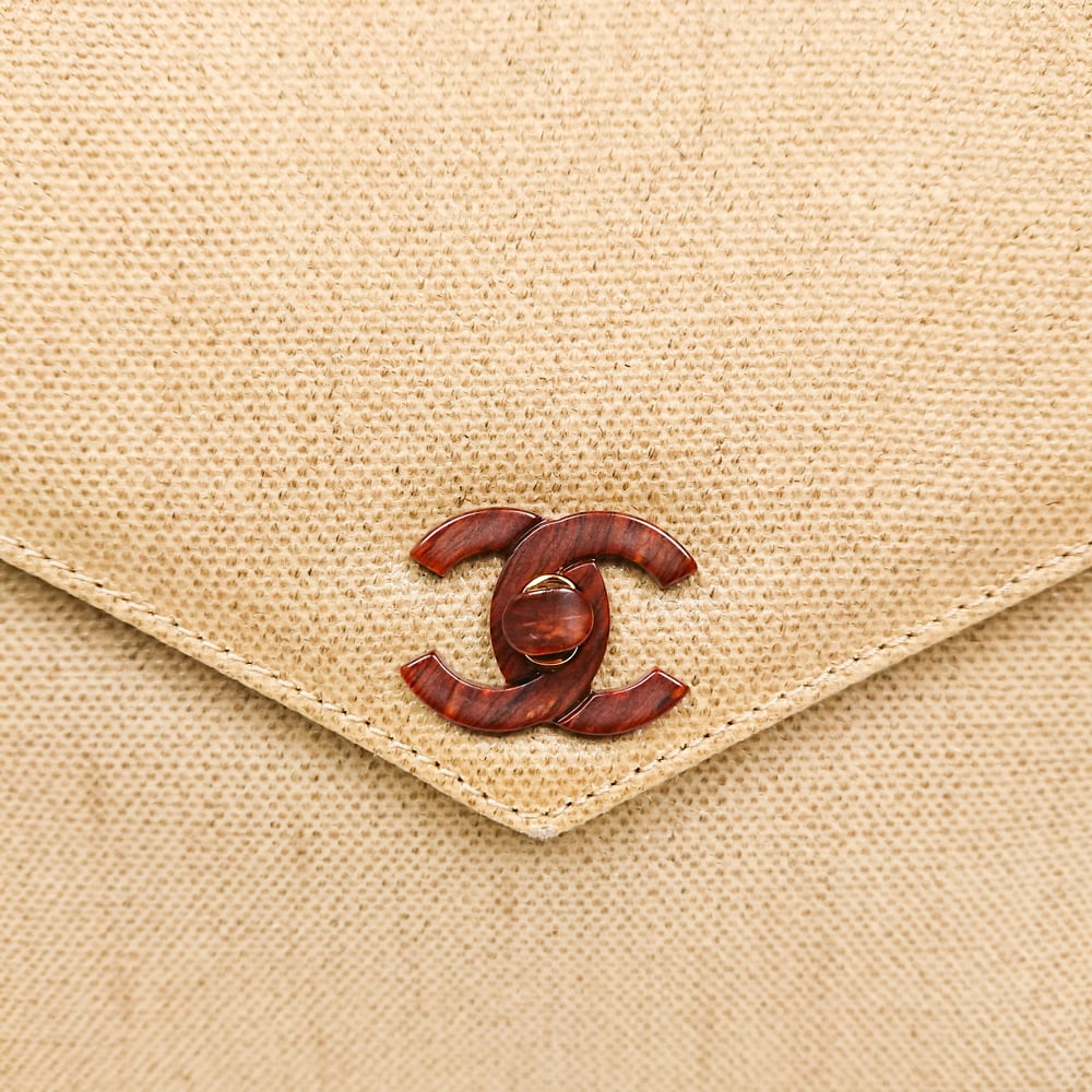 Image of Chanel Canvas Kelly Shoulder Bag