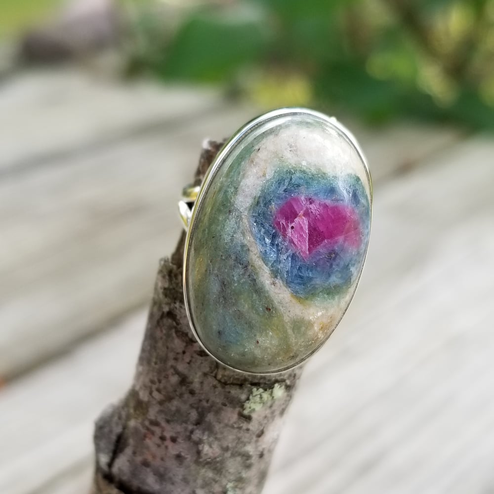 Image of Sassy - Ruby Fuchsite Ring in Sterling Silver