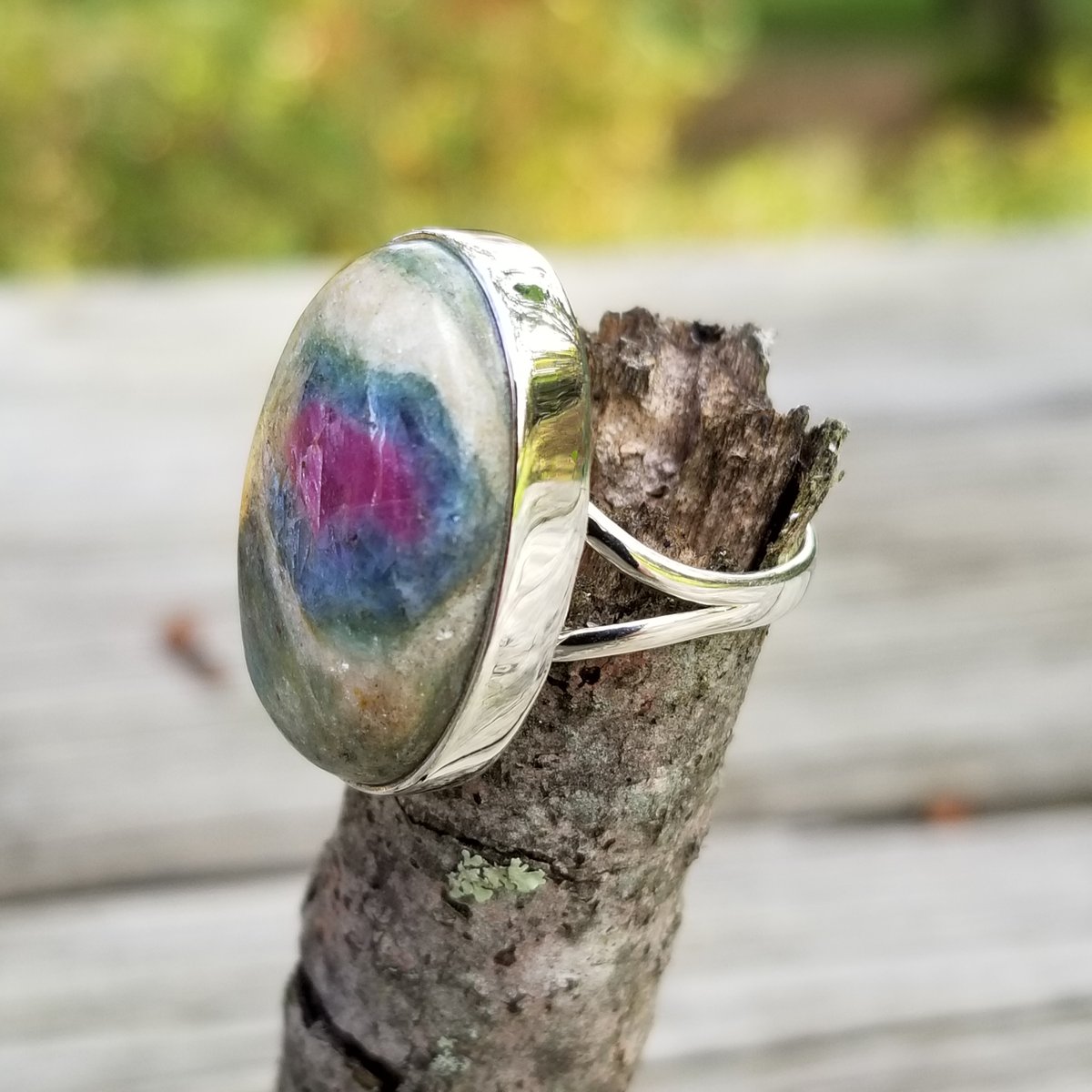 Image of Sassy Ring - Ruby Fuchsite in Sterling 