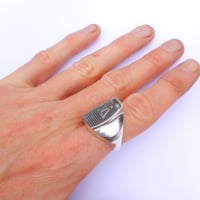 Image 3 of 925 Silver skinny cap ring