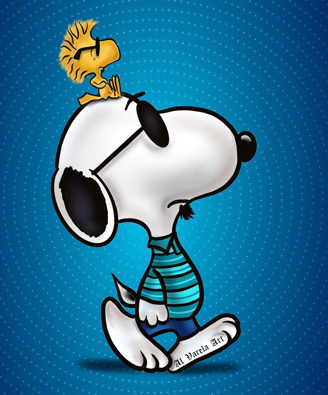 Snoopy And Woodstock / Al Varela Art