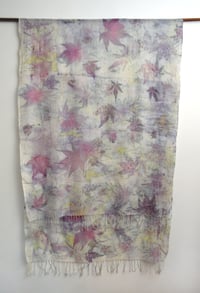Image 2 of eco printed cashmere shawl