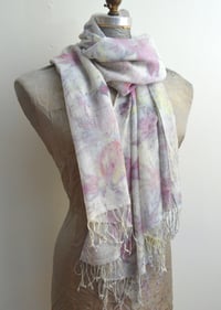 Image 3 of eco printed cashmere shawl