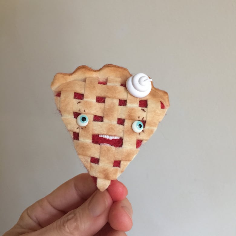 Image of Toothy Cherry Pie #1 Ornament or Brooch