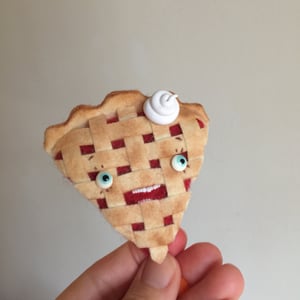 Image of Toothy Cherry Pie #1 Ornament or Brooch 