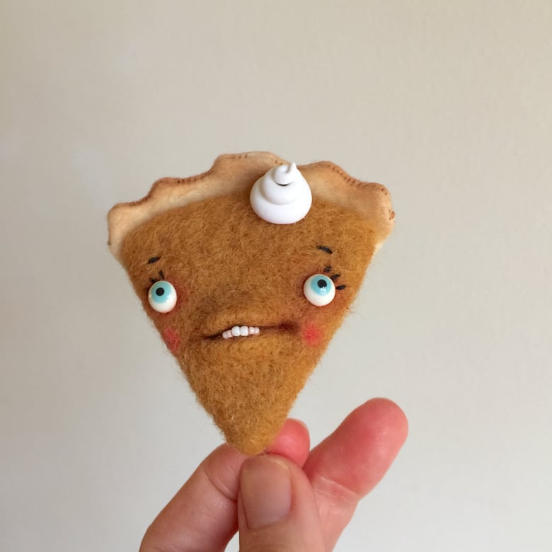 Image of Toothy Pumpkin Pie #2 Ornament or Brooch