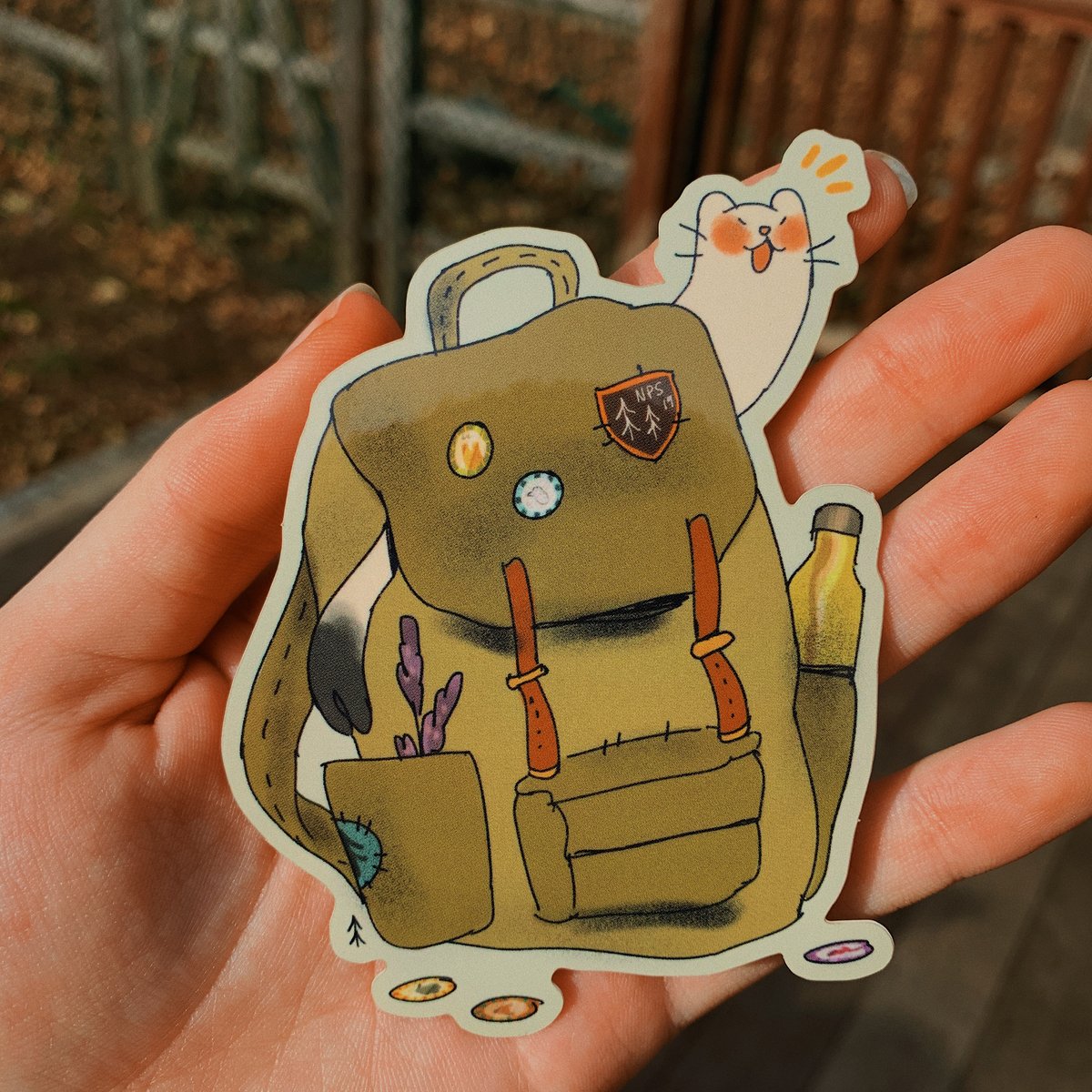 backpack buddy sticker ↟CAMP MUSTELID↟
