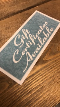 Gift certificates 