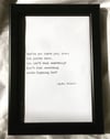 A5 Typewritten Poetry-Signed.  