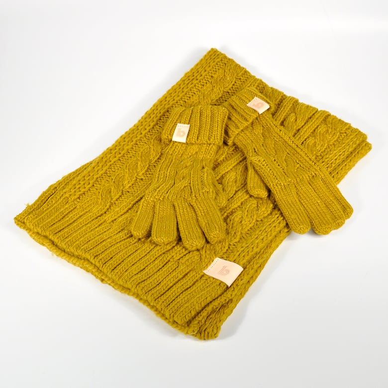 Image of Chunky Scarf and Gloves