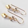 Shiny Gold Bow Earrings