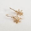 Simple Golden Snowflake Earrings