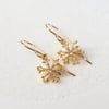 Simple Golden Snowflake Earrings
