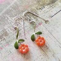 Image 2 of Tangy Tangerine Earrings