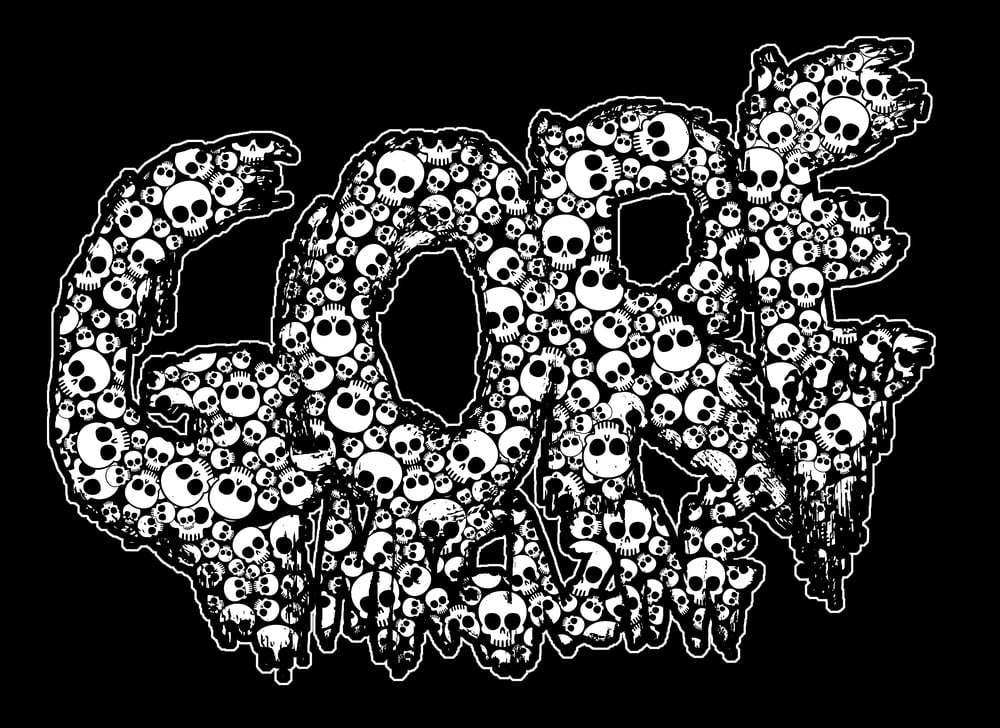 Image of Glow in the Dark skulls Gore Logo Shirt