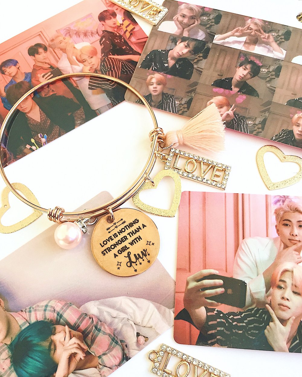 Image of Girl With Luv Charm Bracelet