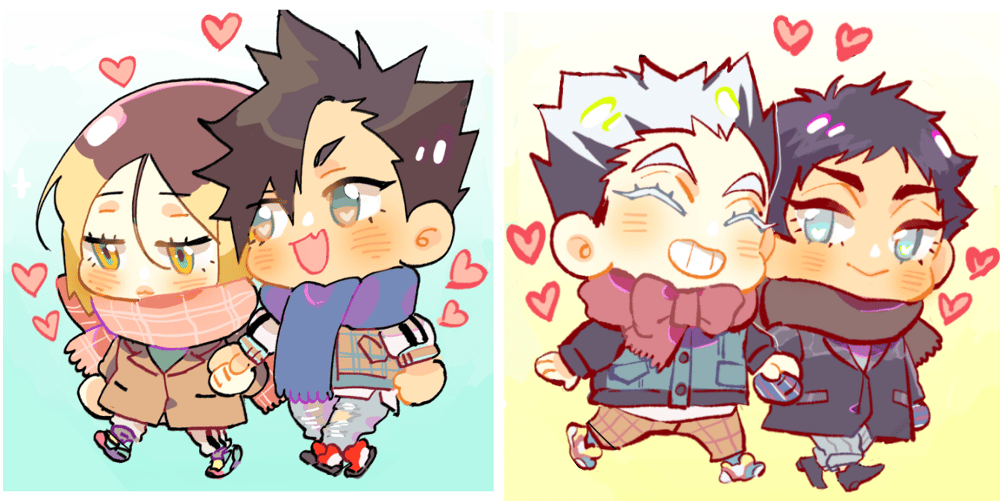 Image of Kuroken/Bokuaka charms