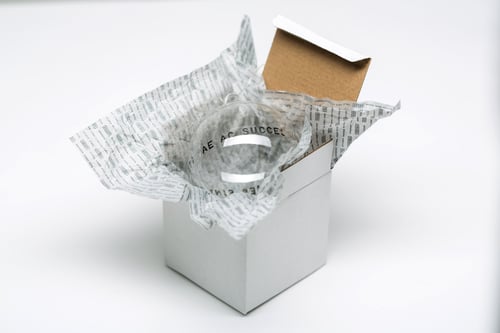 Image of "Be healthy..." 7cm Christmas tree ball with platinum inscription in Latin