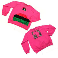 1 of a kind pink RBG cut n sew sweatshirt