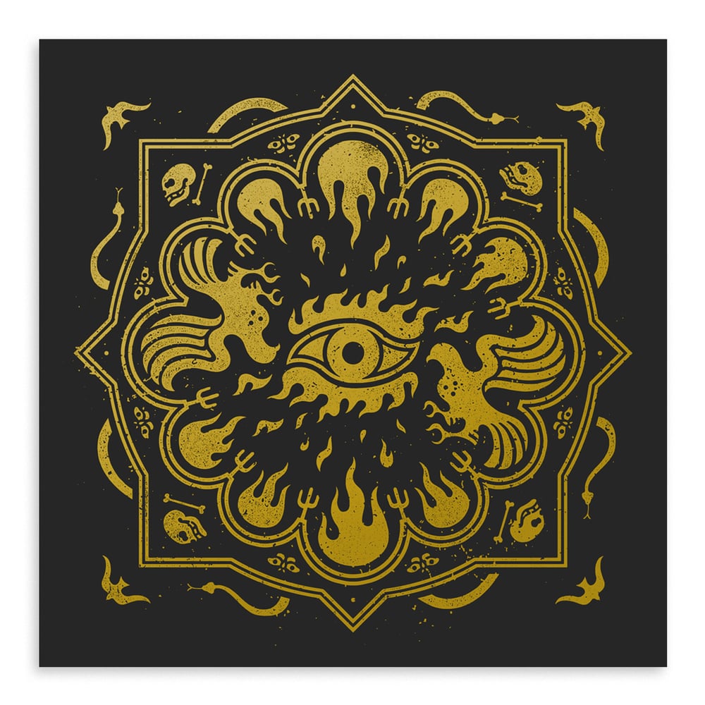 Image of 'DESERT EYE' Poster (Gold variant)