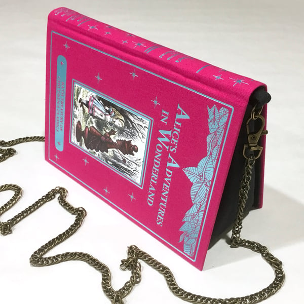 Image of Alice in Wonderland Pink Book Purse