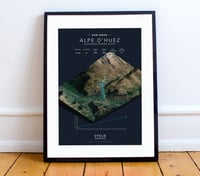 Image 1 of Alpe d'Huez KOM series print A4 or A3 - by Graphics Monkey
