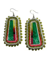 Image 5 of Limeade Inlay Earrings 