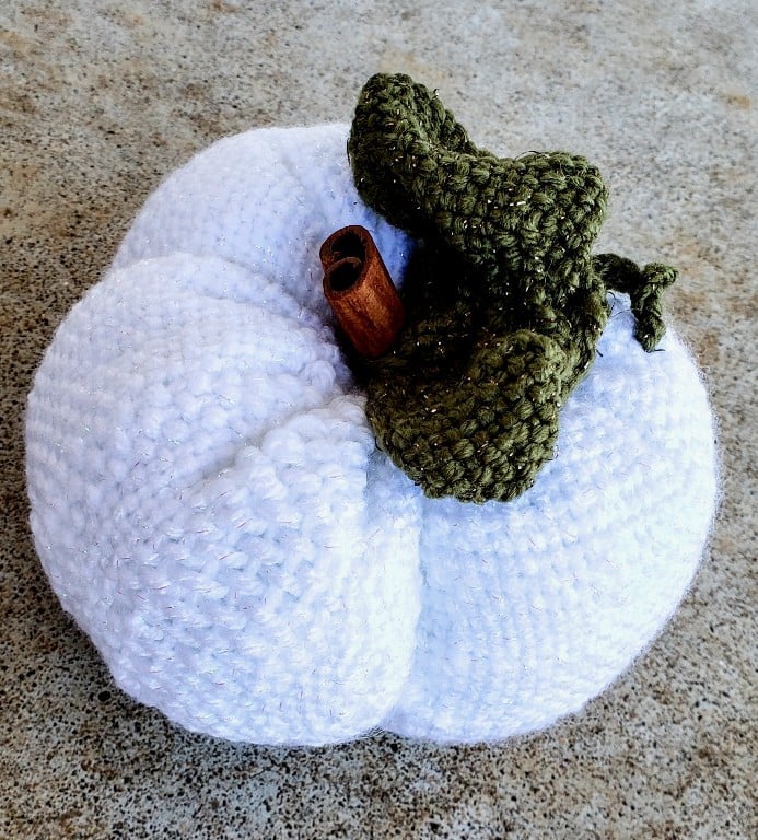 Image of Winter Pumpkin, Scented, Soft Sculpture, Handwoven, Medium