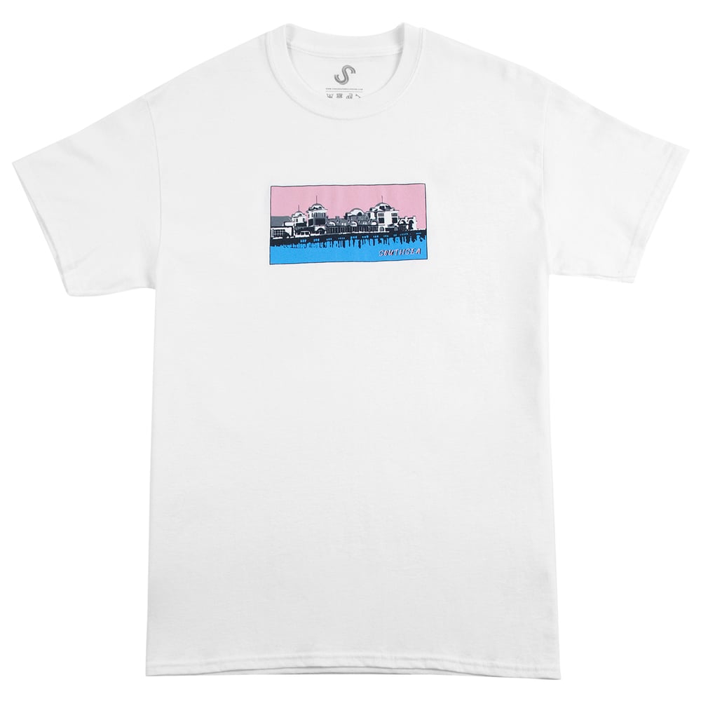 Image of SOUTHSEA PIER T SHIRT - WHITE
