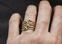 Image 4 of Black diamond stacking rings. Connect the dots. Pie.
