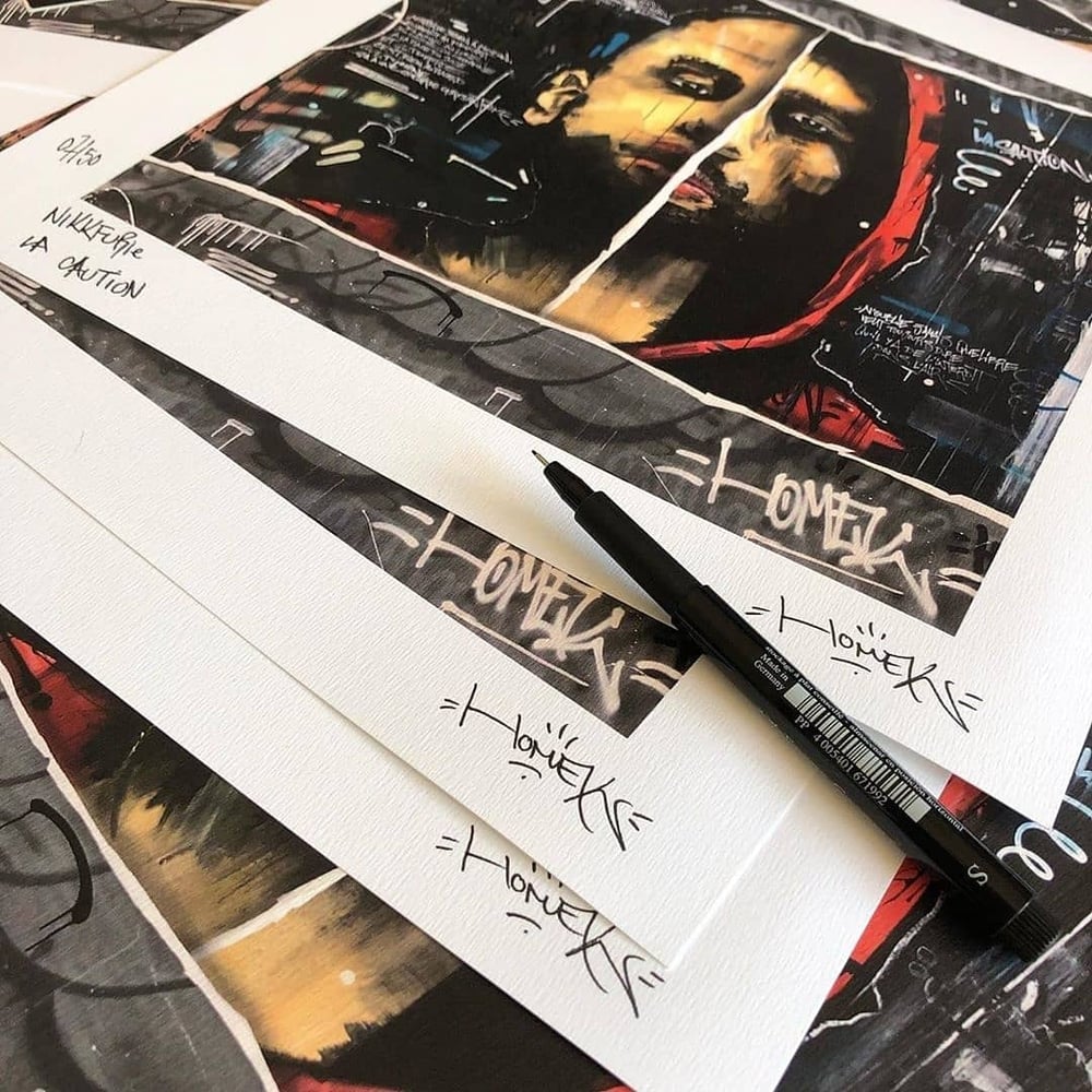 Image of HOMEK 140 X LA CAUTION PRINT