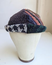 Image 1 of Shallow Fit Upcycled Reversible Beanie Brick Brown Coogi x Charcoal Gray Cashmere