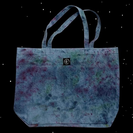 Image of 100% Hemp Tote Bag - Blue