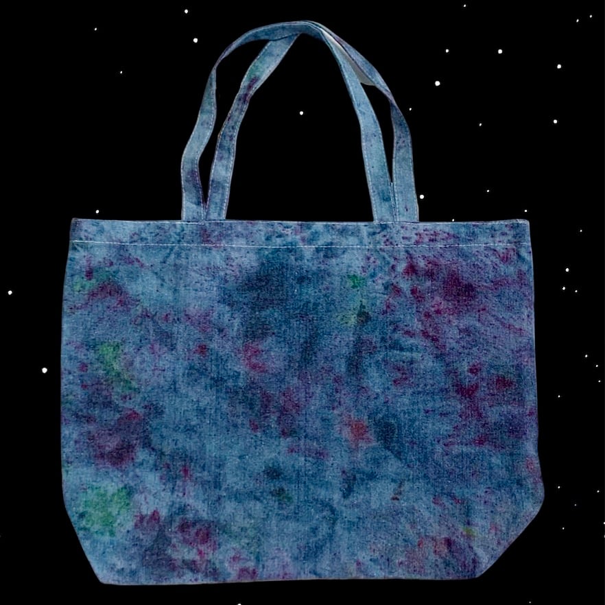 Image of 100% Hemp Tote Bag - Blue