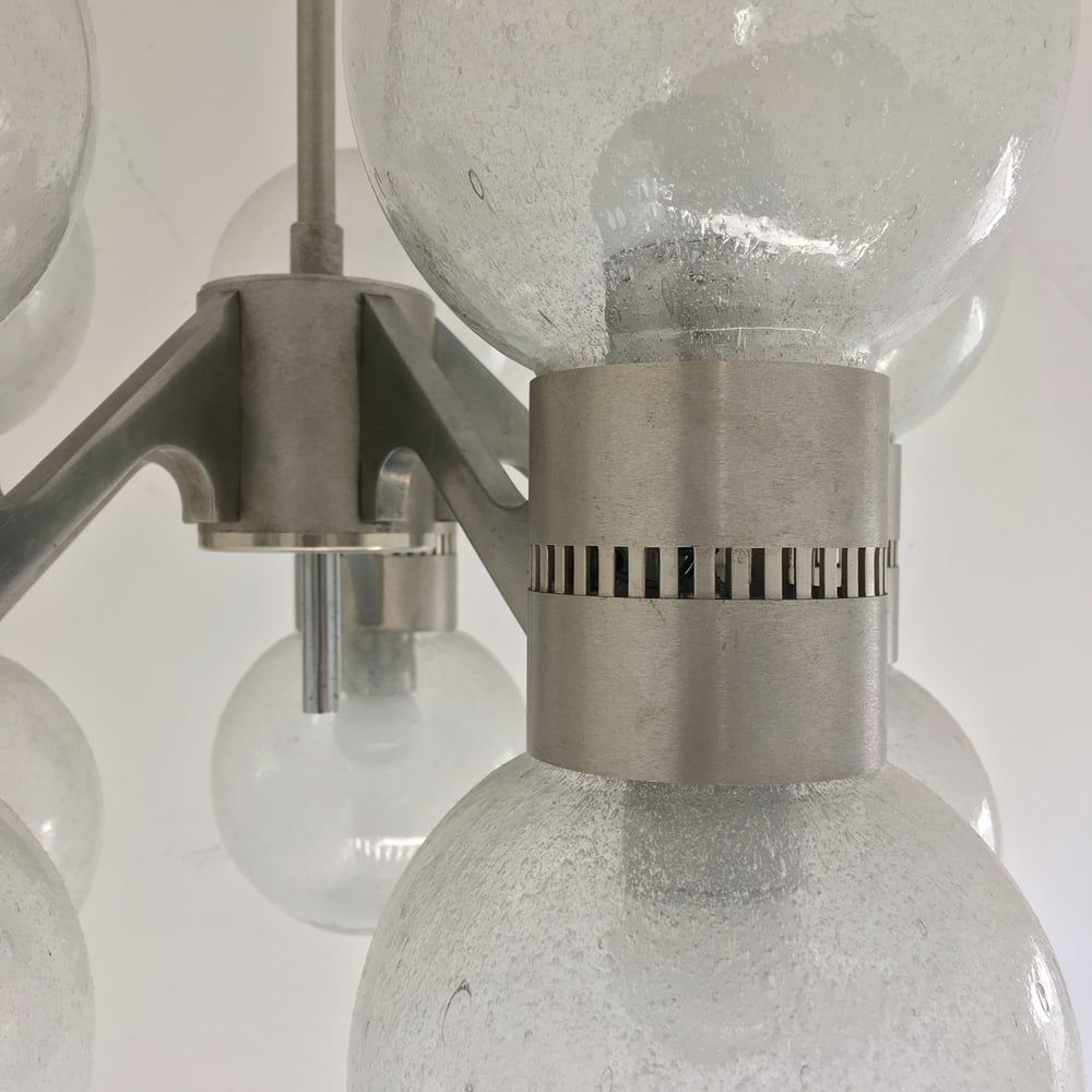 Image of 10 Light Pulegoso Glass Chandelier