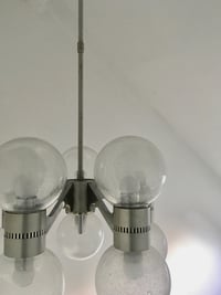 Image 1 of 10 Light Pulegoso Glass Chandelier