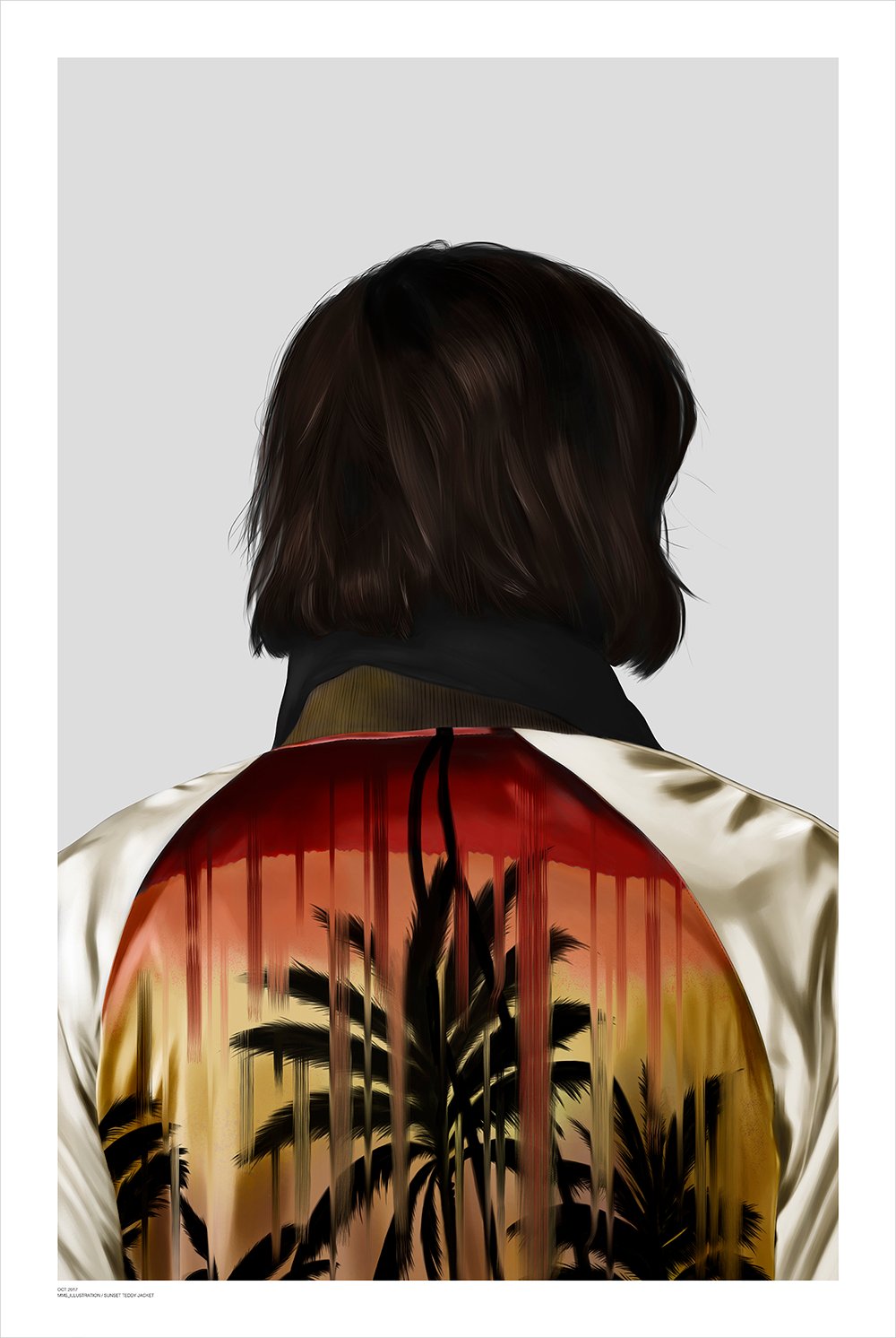 Image of Limited Edition 'SUNSET TEDDY JACKET' Giclee Print / 3 Sizes