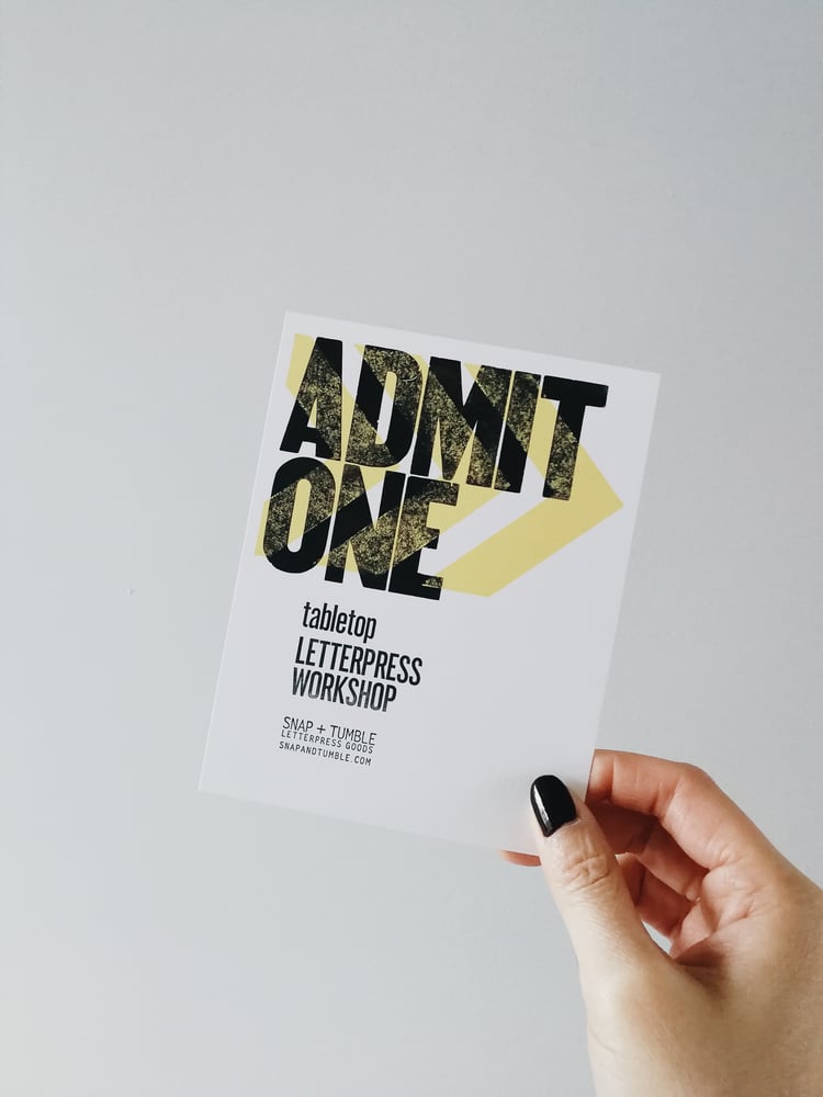 Image of Tabletop Letterpress Gift Certificate