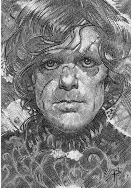 Image of “Tyrion Lannister” A4 original pencil art