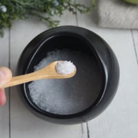 Image 4 of Salt Cellar in Satin Black Glaze, Handcrafted Salt Pig, Made in USA