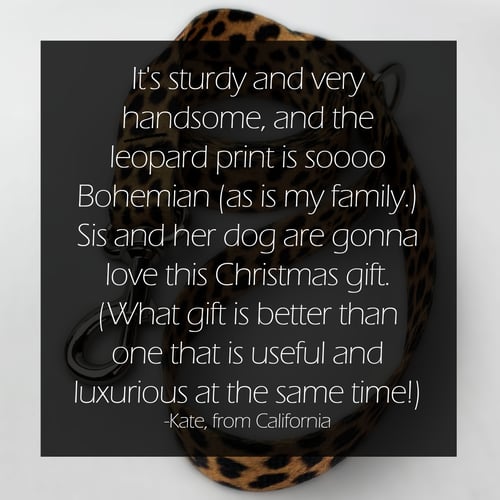 Image of Leopard Print Pet / Dog Leash for Medium to Large Size Animal - 4 Lengths (Short to Extra Long)