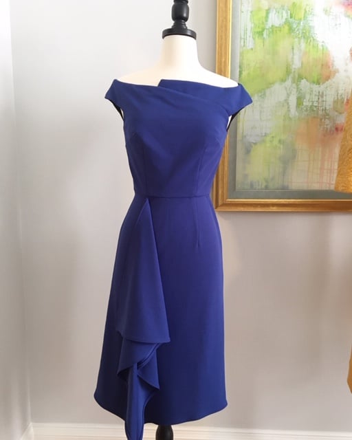 Image of Late 1950's Inspired Blue Waisted Dress