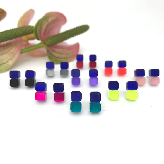 Image of Náušnice Minis Blue&Color