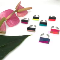 Prstýnek Double rectangle sho