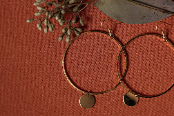 Image of The Paige - gold hoop earrings//