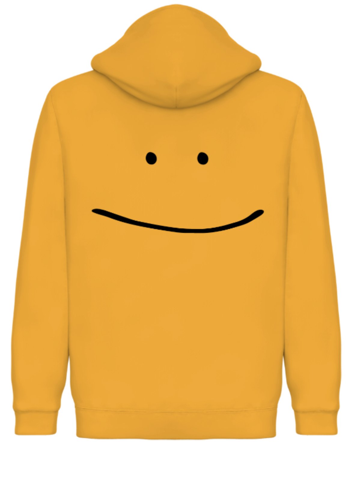 Mustard Yellow Irregular Hoodie/Smiley 